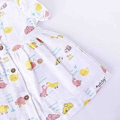 Zoo Babbles - Muslin cotton Frock (0 to 4years) NEW