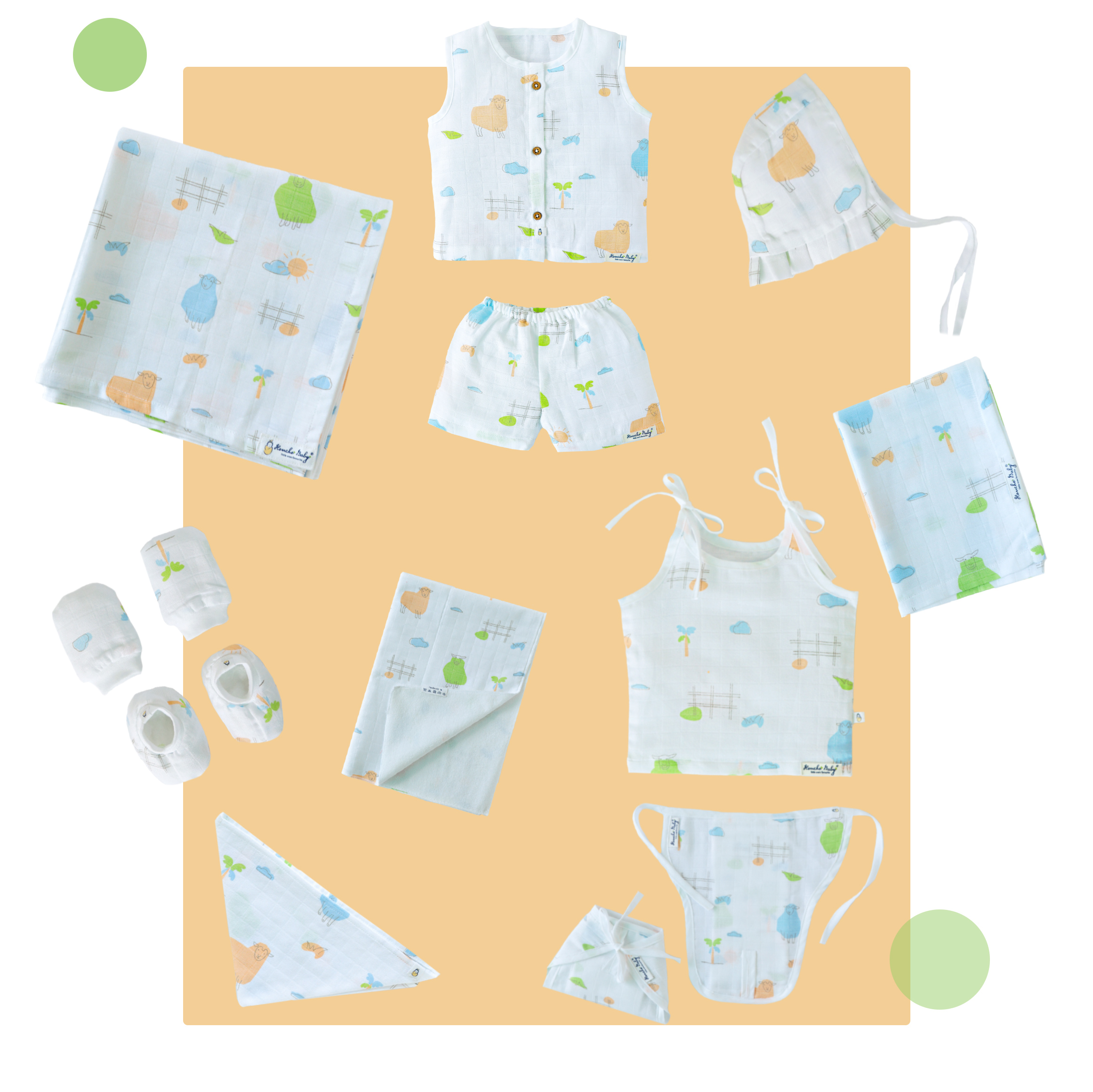 Baby Must haves Bundle Kit (11 piece set) - Wolly Wonderland