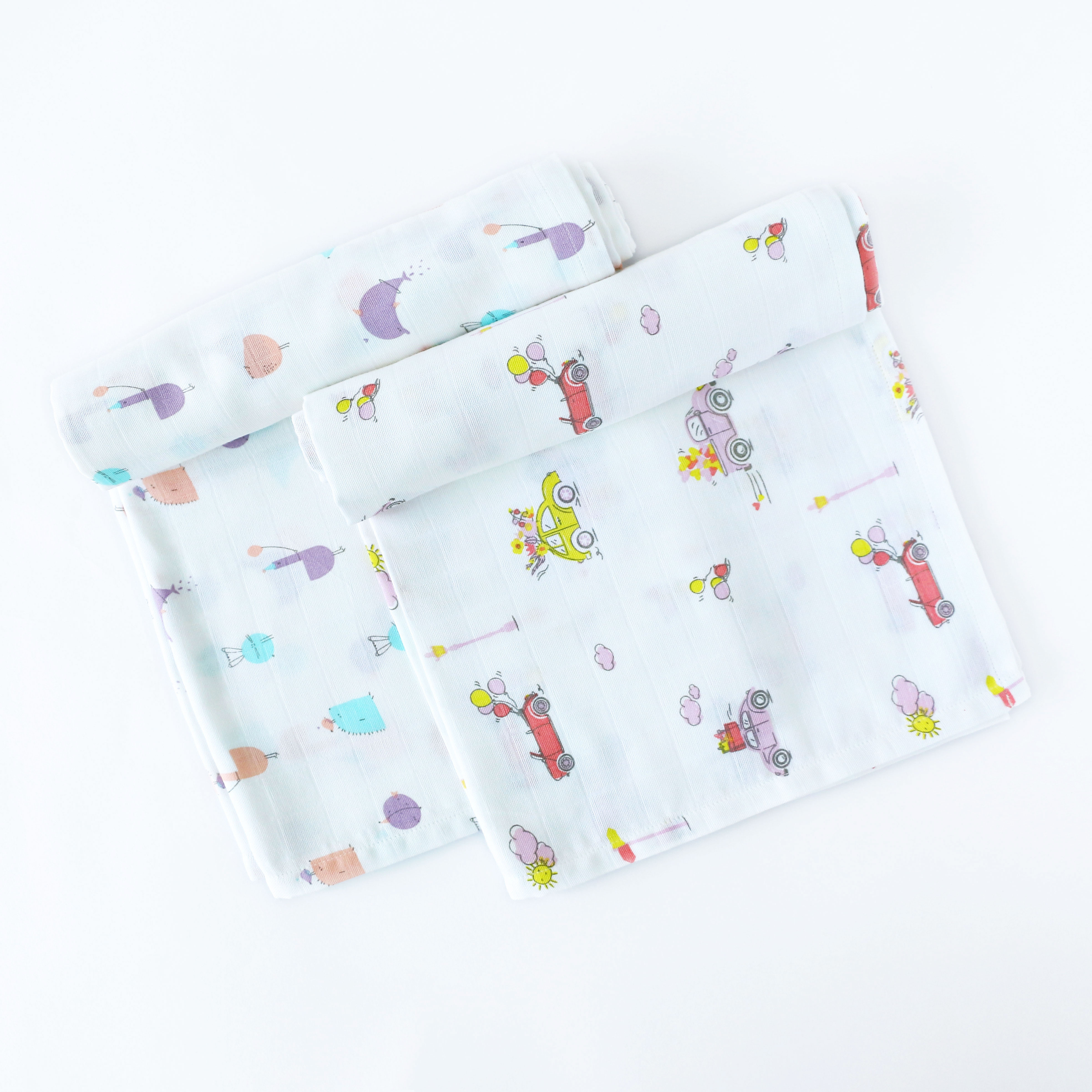 Baby Muslin Swaddle ( double layer ) - 110 X 110 cms - Loads of Love & Minime Magic Doodles