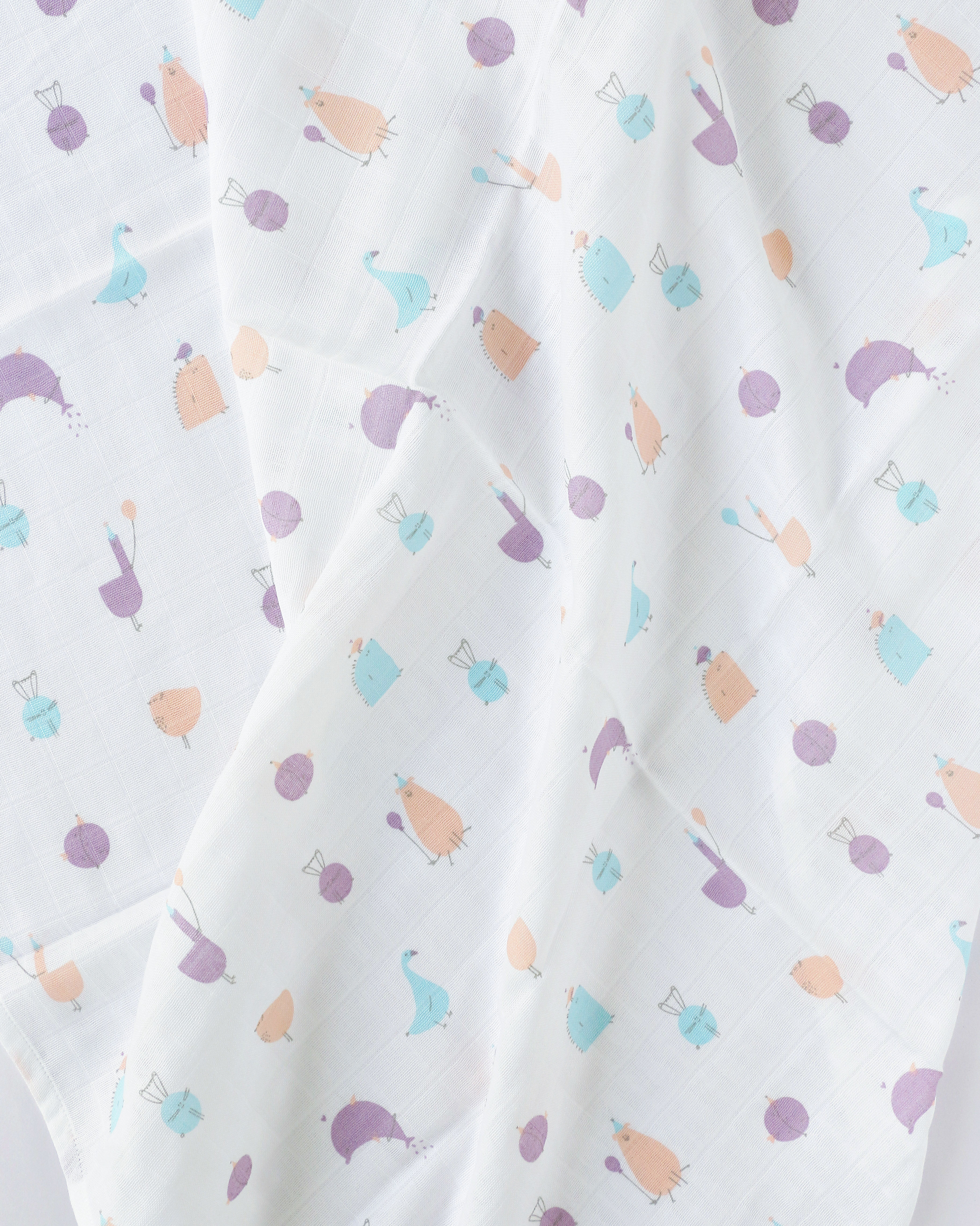 Minime Magic Doodles- Organic Cotton ( double layer )Baby Muslin Swaddle/ Blanket - 110 X 110 cms