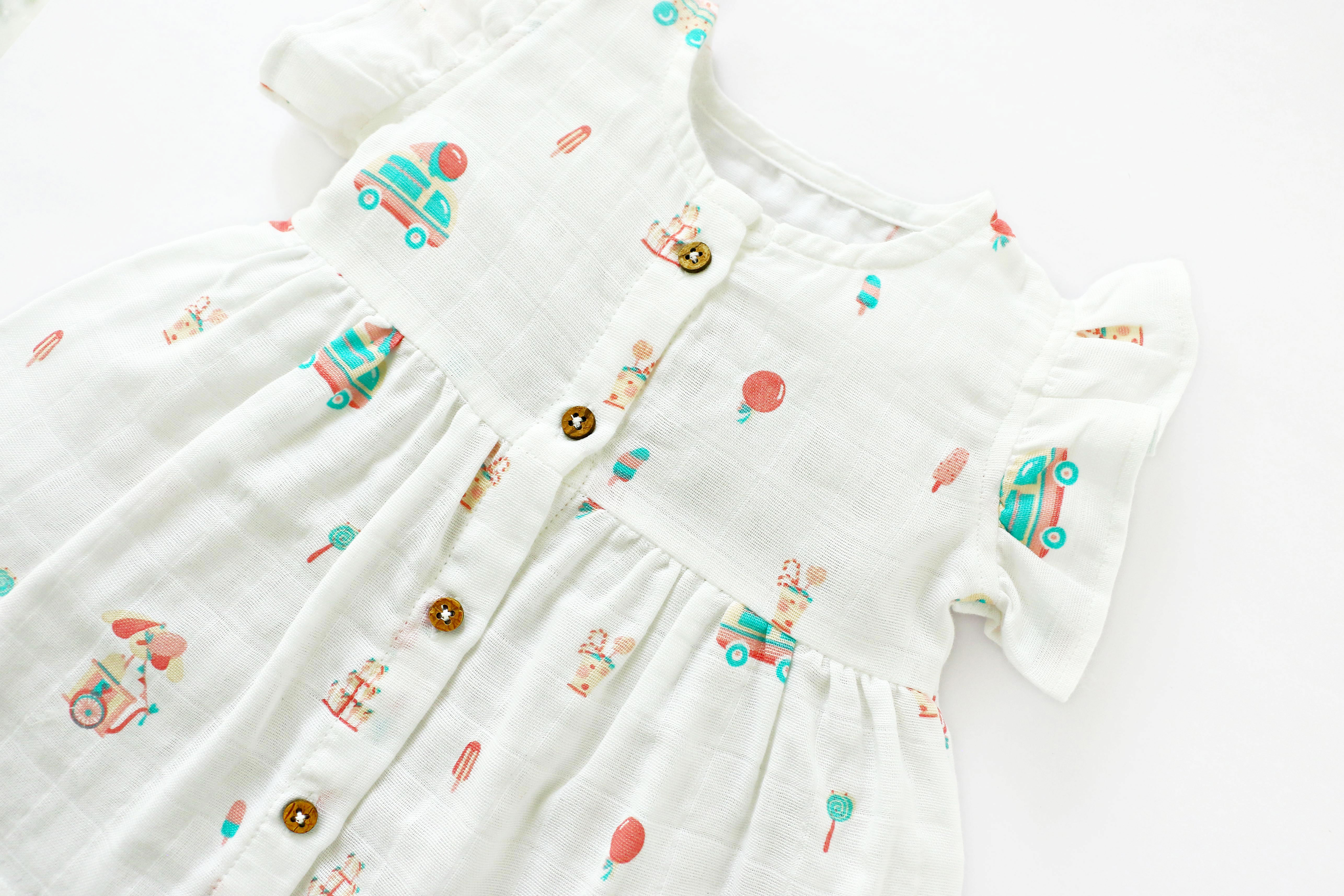 I hear the Ice Cream Truck - Muslin Baby Frock ( 0 to 3 years )
