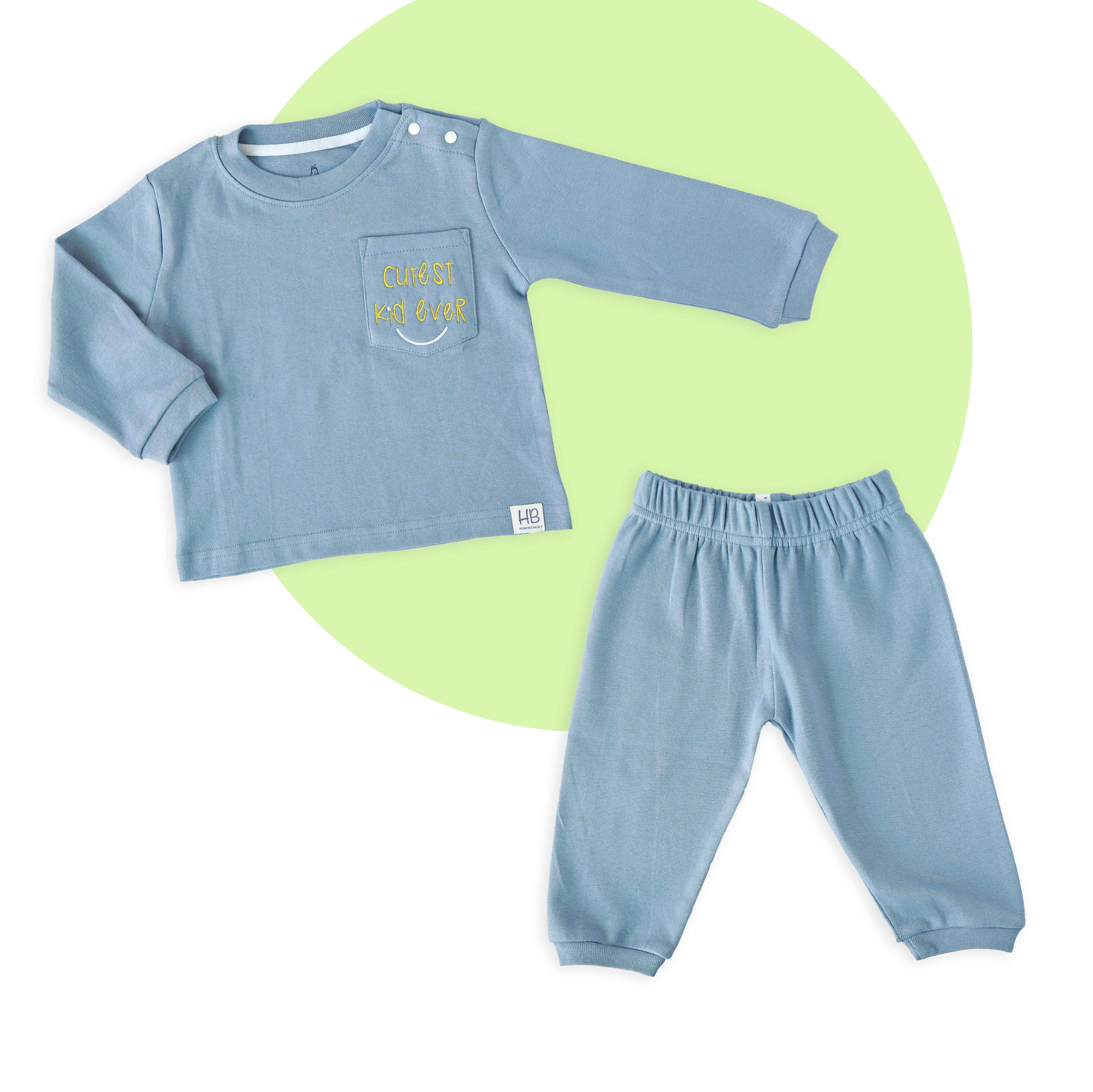 Cutest Kid Ever - Round Neck Full Sleeve Top and Pant ( 0 - 4 years ) 1 Pack