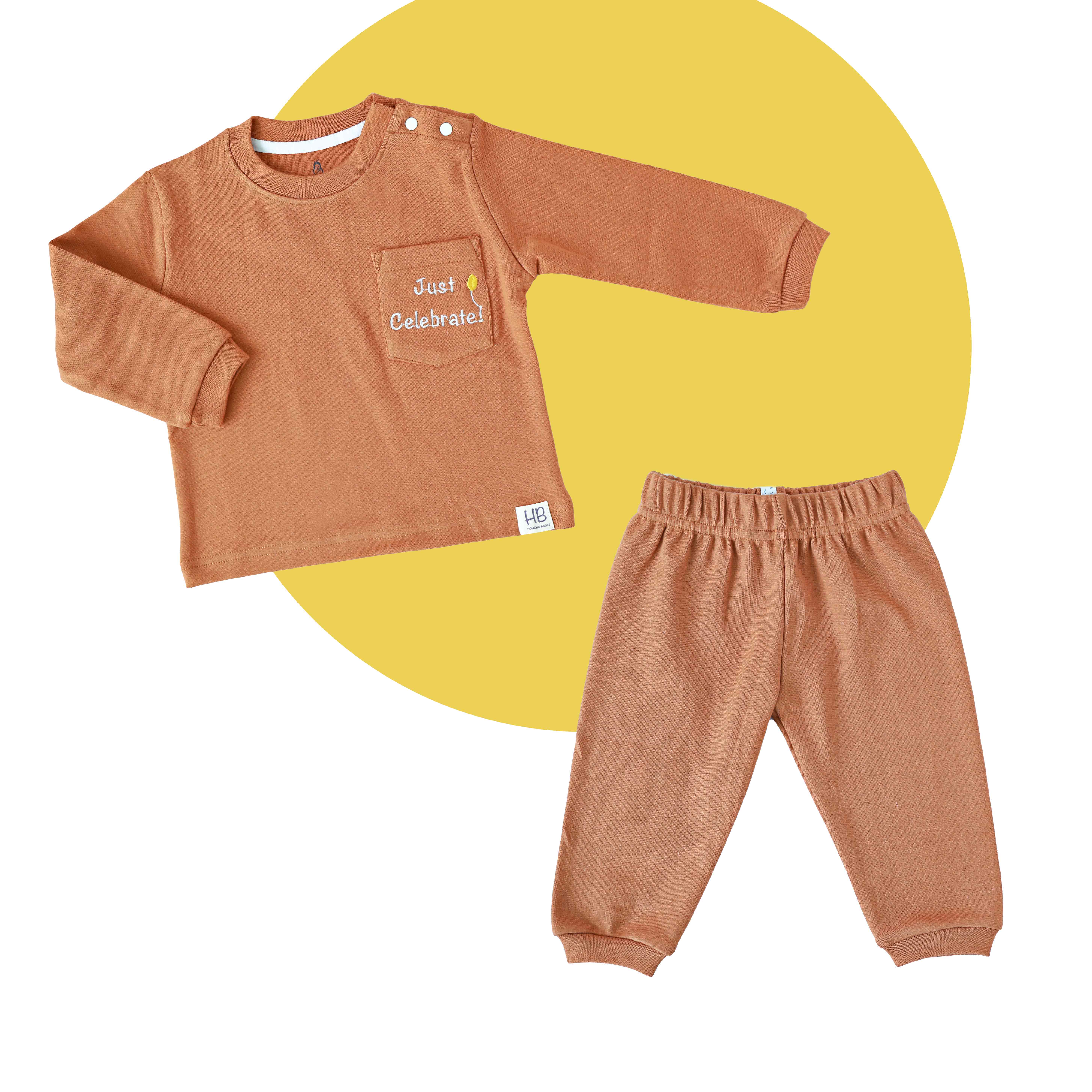 Just Celebrate - Round Neck Full Sleeve Top and Pant ( 0 - 4 years ) 1 Pack