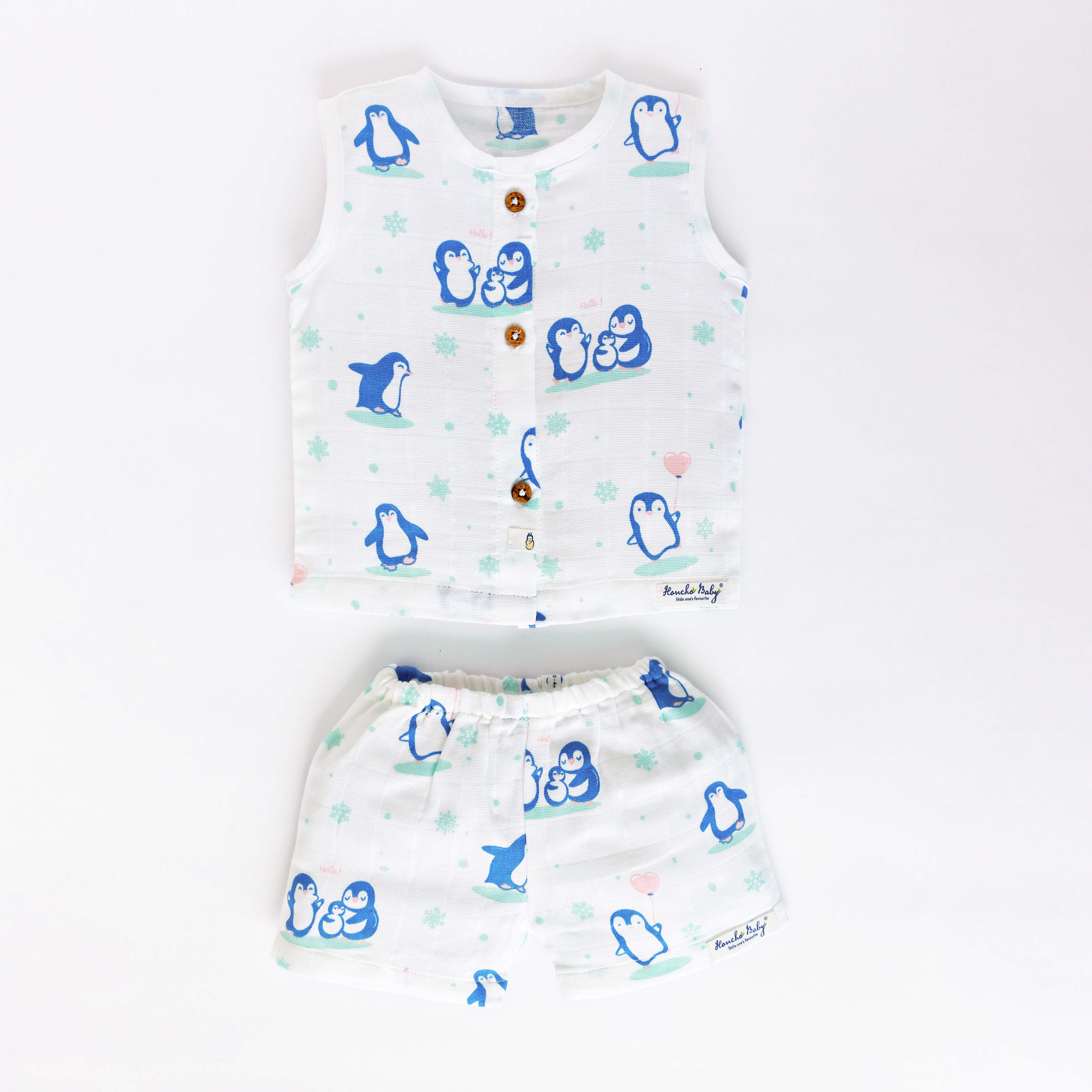 Baby Must haves Bundle Kit (11 piece set) - Happy Waddling Penguins