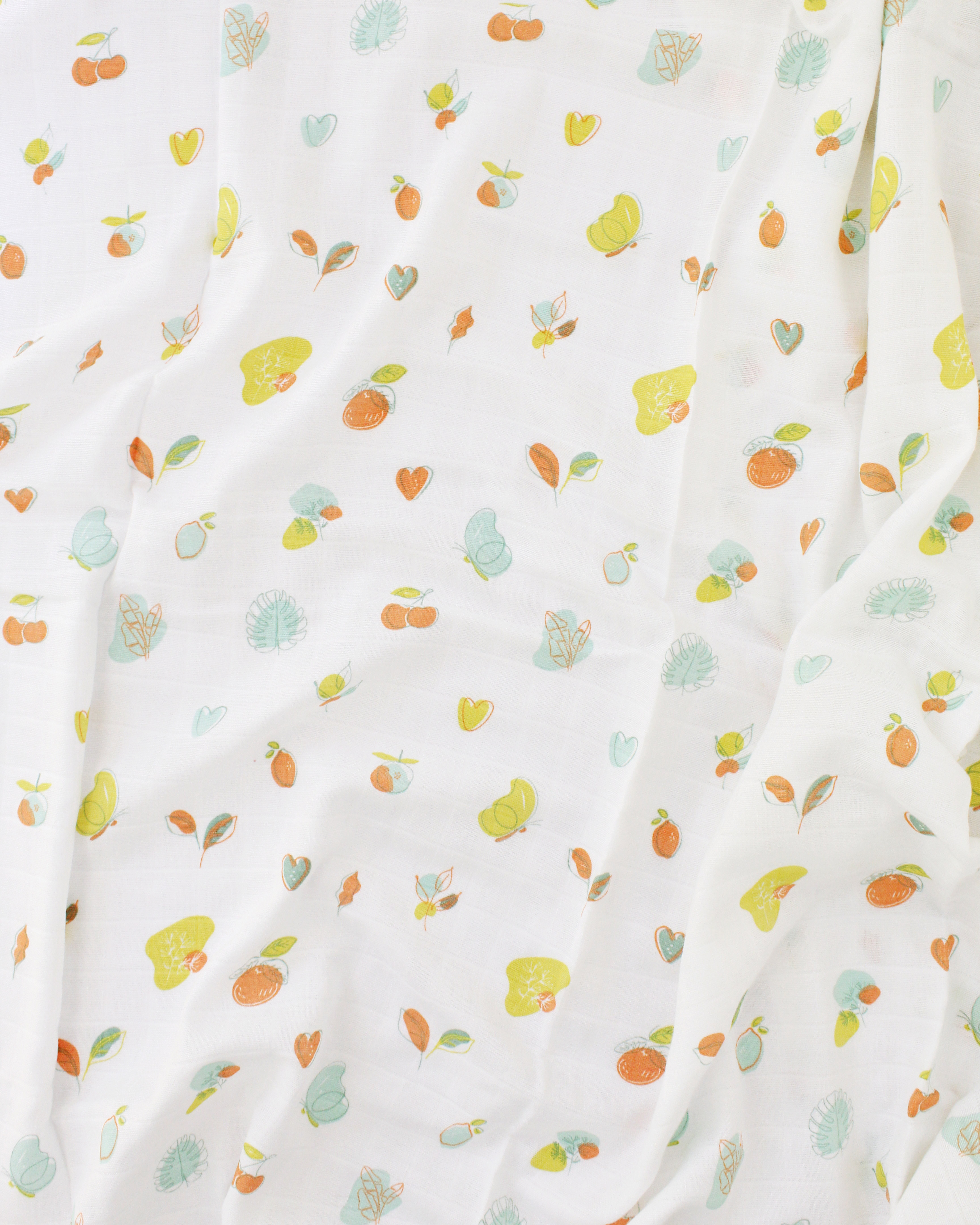 Tropical Magic - Organic Cotton ( double layer ) Baby Muslin Swaddle/ Blanket - 110 X 110 cms