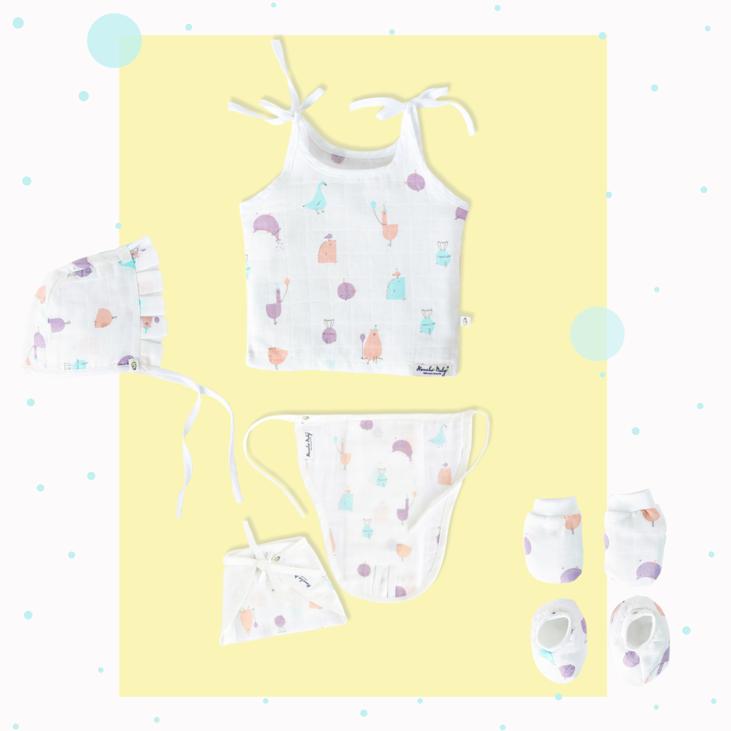 Baby essential clothing bundle - 5 piece set - Minime Magic Doodles