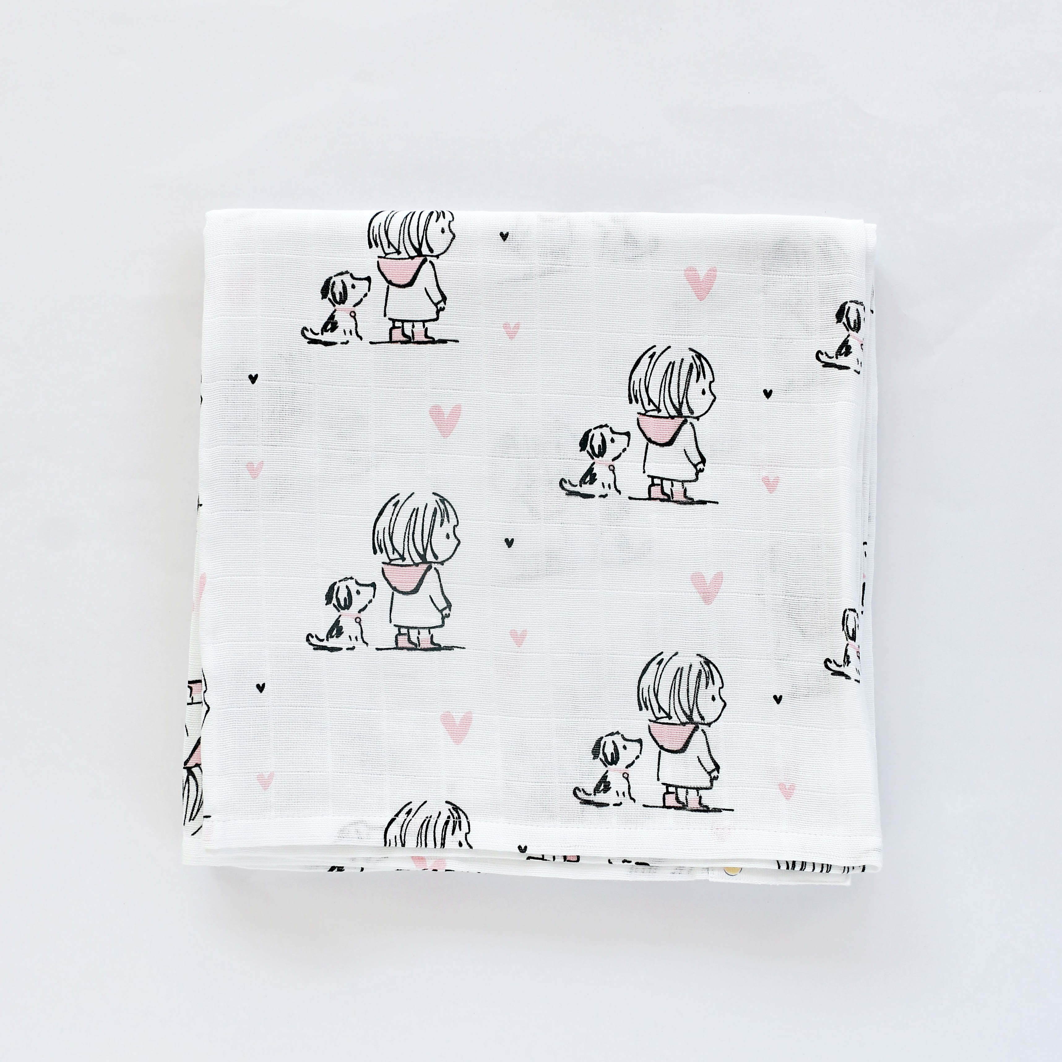 New to the Crew - Organic Cotton ( double layer ) Baby Muslin Swaddle/ Blanket - 110 X 110 cms