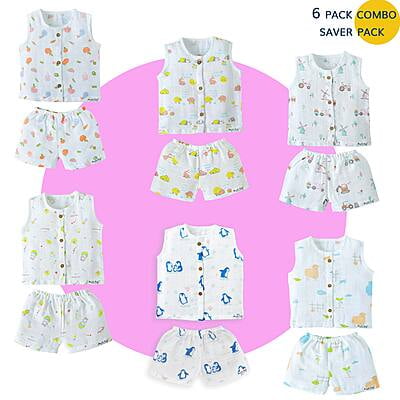 Sleeveless Top - 5 & Shorts - 5 (newborn to 3 years) Assorted 10 Pack NEW