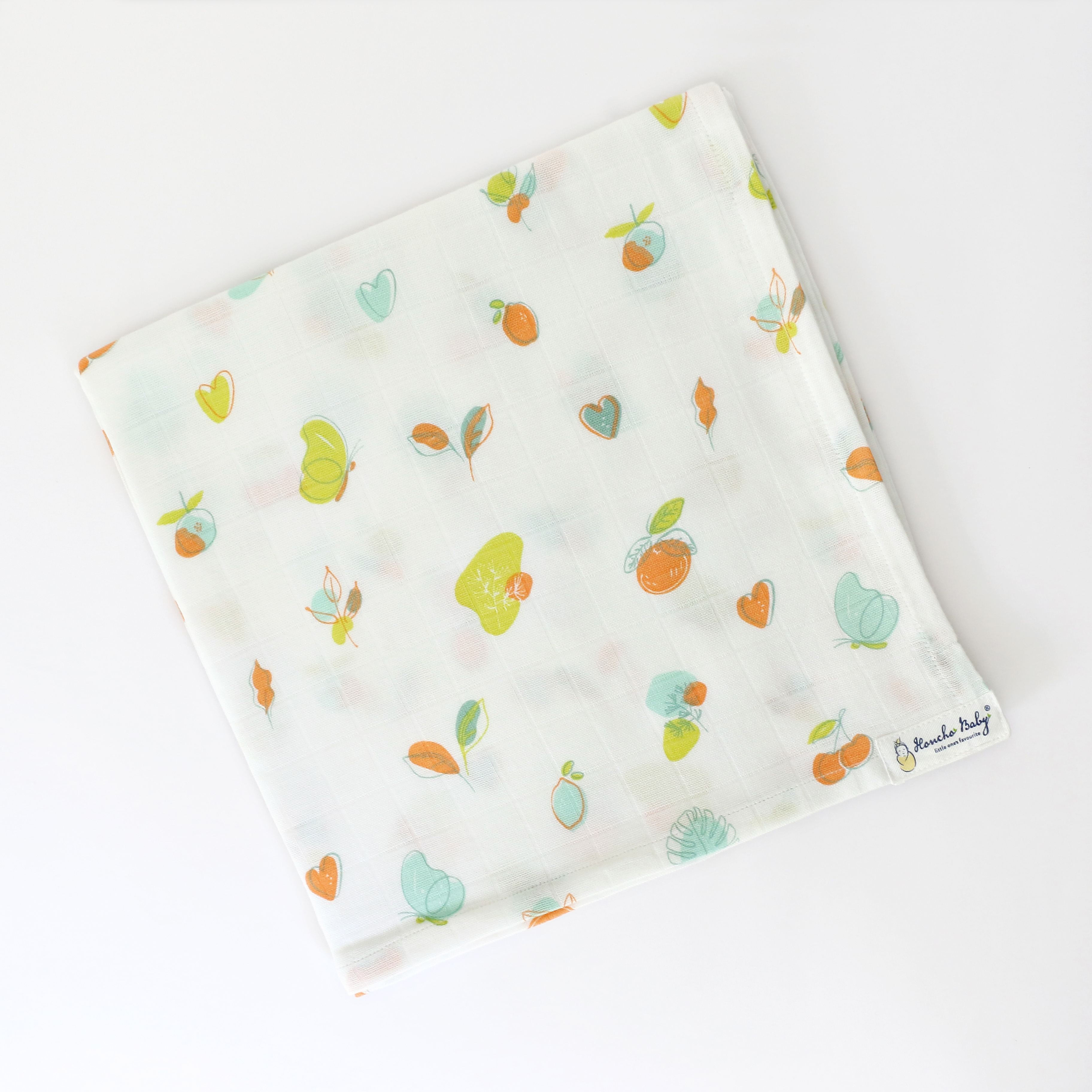 Tropical Magic - Organic Cotton ( double layer ) Baby Muslin Swaddle/ Blanket - 110 X 110 cms